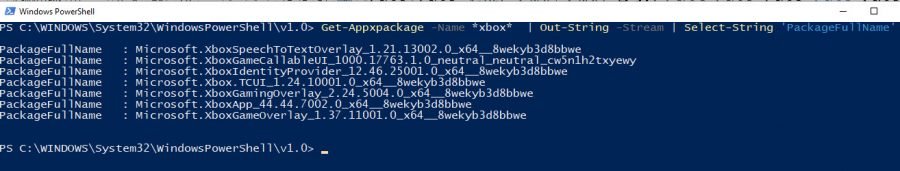 Powershell Abfrage Xbox