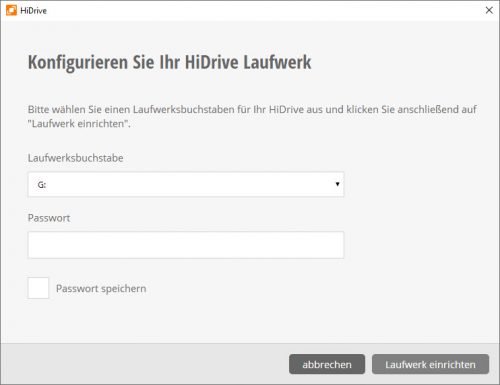 HiDrive als Laufwerk