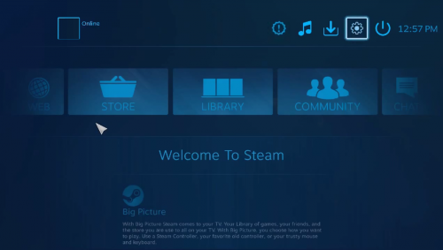 SteamOS im Vollbildmodus für TV-Geräte