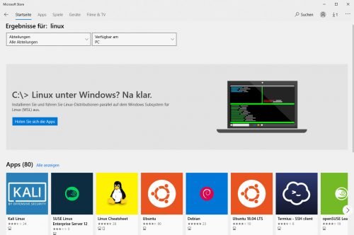 Microsoft Store Linux