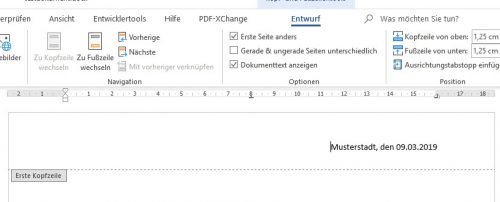 So erstellen Sie in Word eine Kopfzeile nur auf der ersten Seite - WinTotal