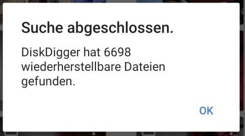DiskDigger ist auf unserem Test-Handy fündig geworden!