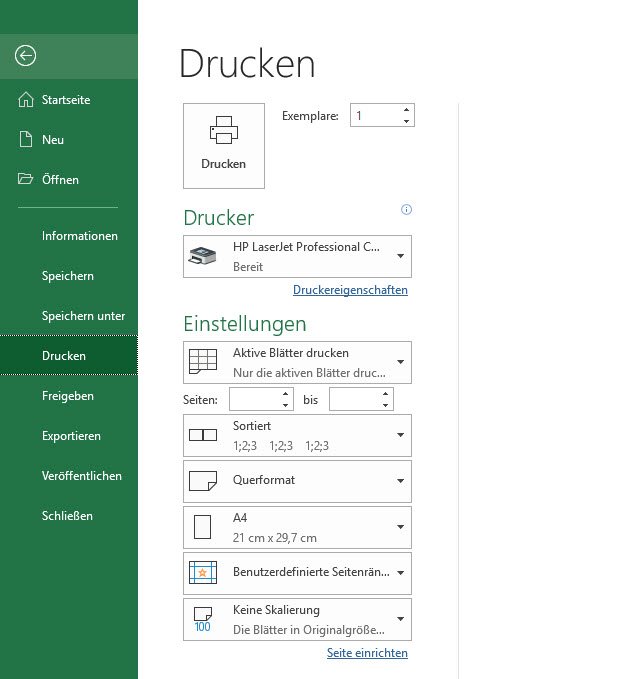 Excel Tabelle Drucken So Konnen Sie Ihre Tabellen Perfekt Ausdrucken