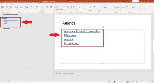 Agenda in PowerPoint erstellen