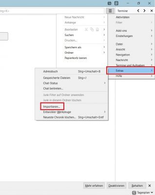 Import von Kontakten bei Thunderbird