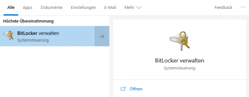 Bitlocker verwalten Windows 10