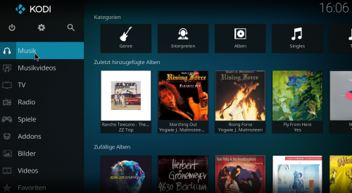 Kodi Musik anzeigen