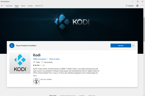 Kodi im Store