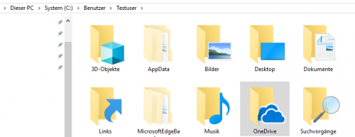 OneDrive-Ordner im Benutzerverzeichnis