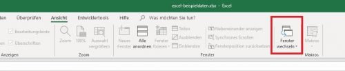 Excel Ansicht wechseln