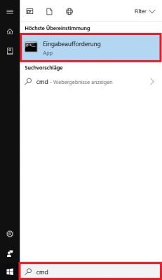 Windows 10 Eingabeaufforderung öffnen