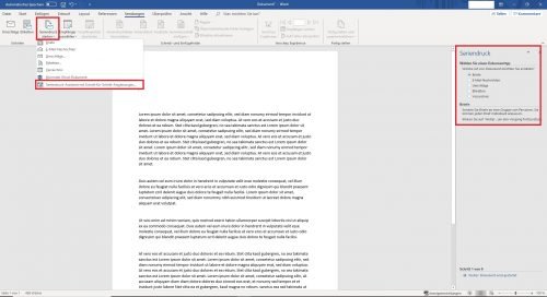 Word Seriendruck Dokumenttyp auswählen
