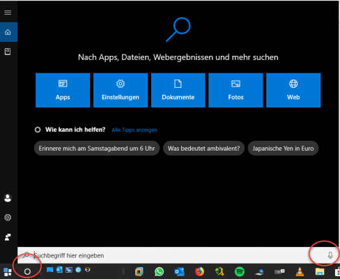 Cortana in Windows 10