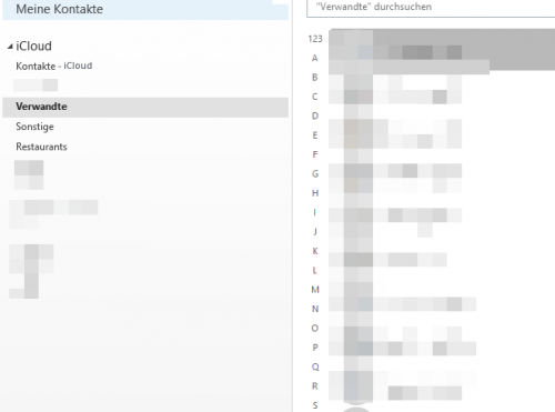 Kontakte in Outlook
