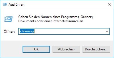 Windows Datenträgerbereinigung