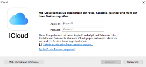 Anmeldung mit der Apple-ID ist erforderlich