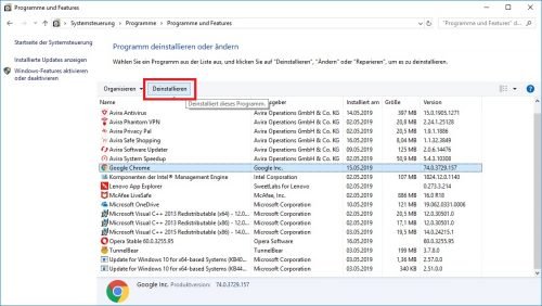 Windows 10 Programme restlos entfernen