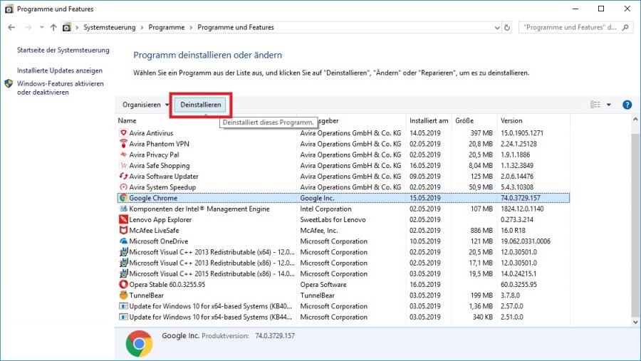 Windows 10: Programme richtig und vollständig deinstallieren