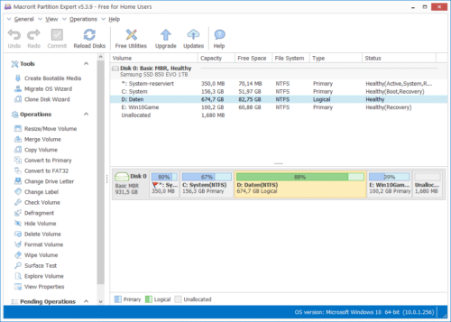 Macrorit Disk Partition Expert Free Edition