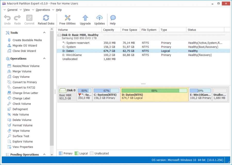 PartitionManager für Windows 10 FreewareAnbieter im Vergleich