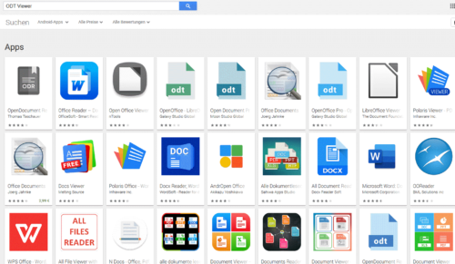 ODT Viewer in Google Play