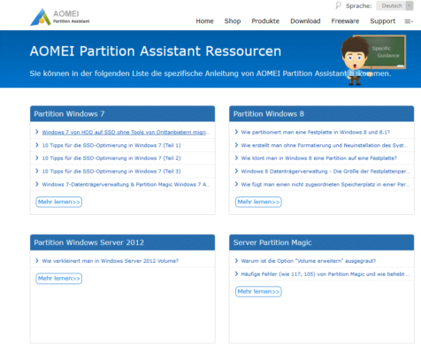 Online Handbuch AOMEI Partition Assistant 