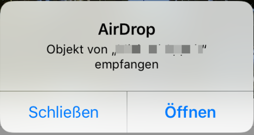 AirDop empfangen