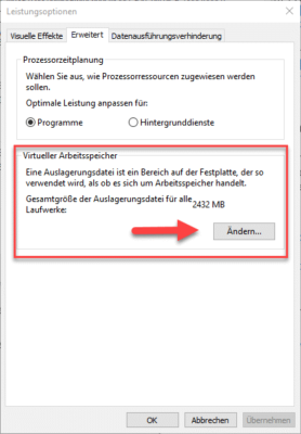 Virtueller Arbeitsspeicher