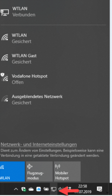 WLAN im Systemtray