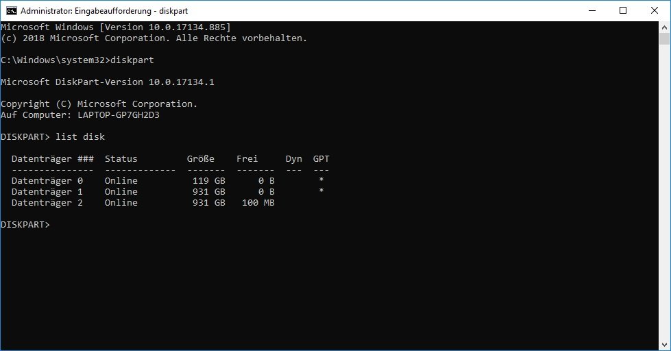 EFISystempartition So löschen und erstellen Sie die kleine Partition