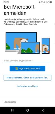 Launcher bei Microsoft anmelden