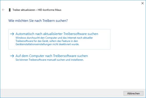Maus reagiert nicht: Neuen Treiber installieren