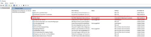 Windows 10 Dienste für die Netzwerkerkennung.