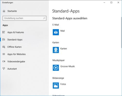 Windows 10 Standardbrowser oder Mail-Programm festlegen