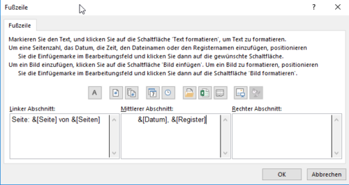 Seitenzahl Excel anpassen