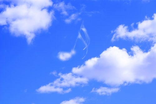 Musiknote als Wolke