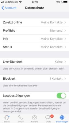 WhatsApp Profilbild wird nicht angezeigt