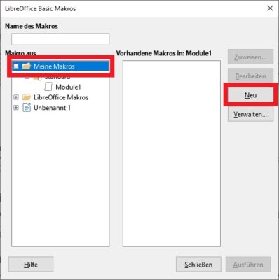 Neues Makro in LibreOffice erstellen