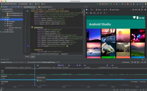 Screenshot des Google Android Studio