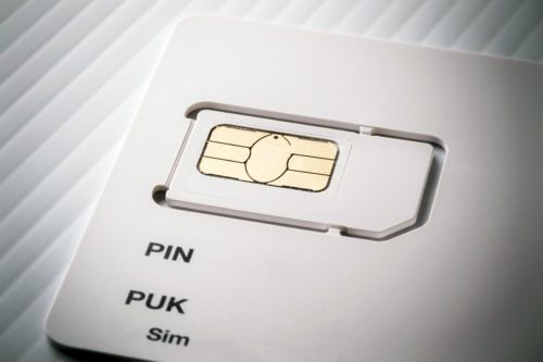 SIM-Karte mit PIN und PUK