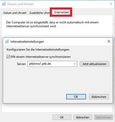 Windows Uhrzeit verstellt sich immer: Mit Atomuhr abgleichen