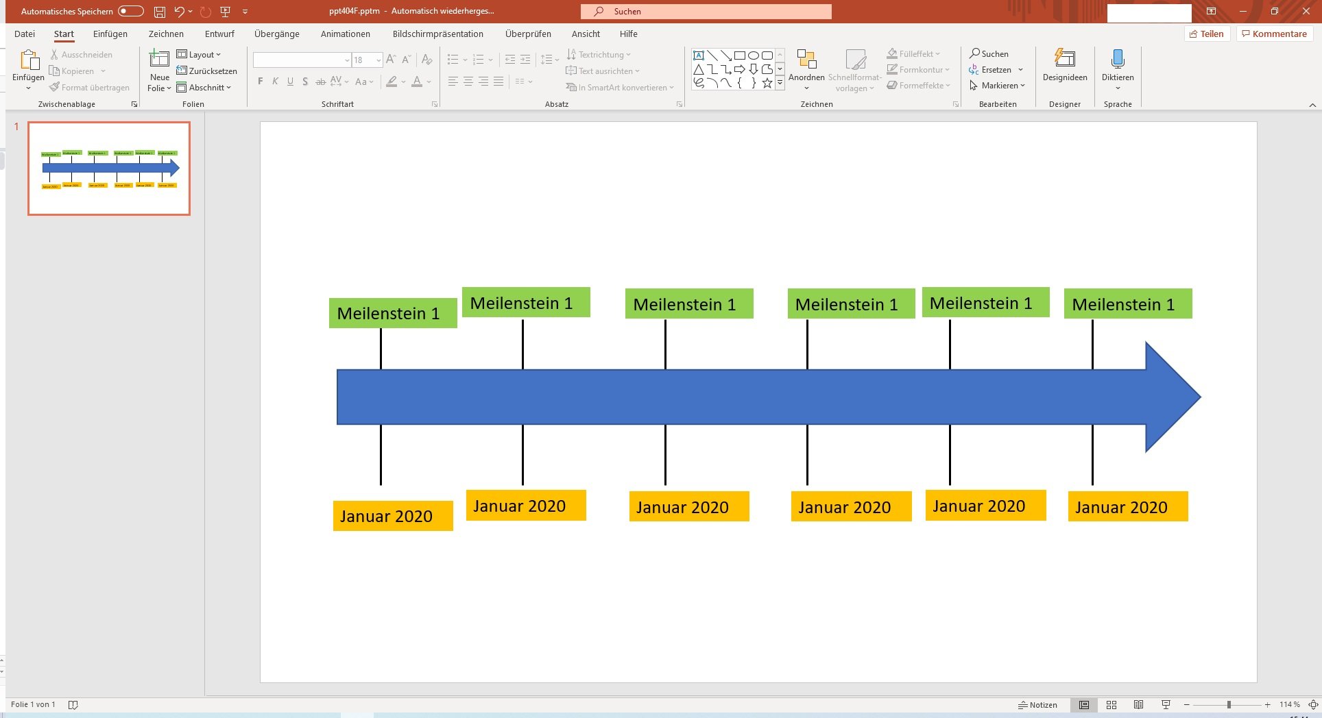 Zeitstrahl In Powerpoint Erstellen Anleitung Vorlage Zum Download