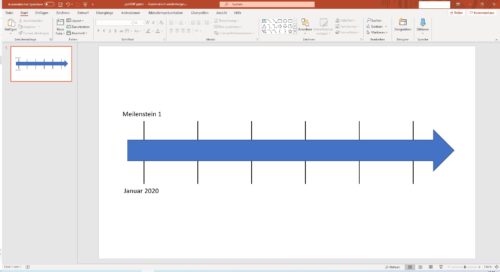 Ereignisse in PPT Zeitstrahl einfügen