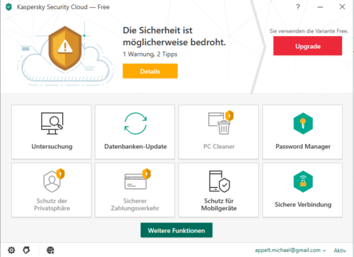 Antivirus kostenlos mit Kaspersky Security Cloud 