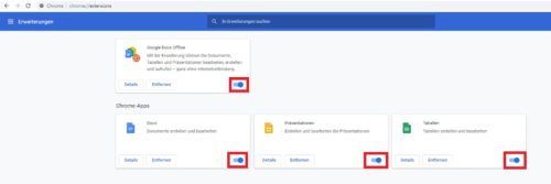 Chrome Erweiterungen