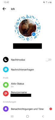 Facebook Messenger Profilbild ändern und Einstellungen unter Android