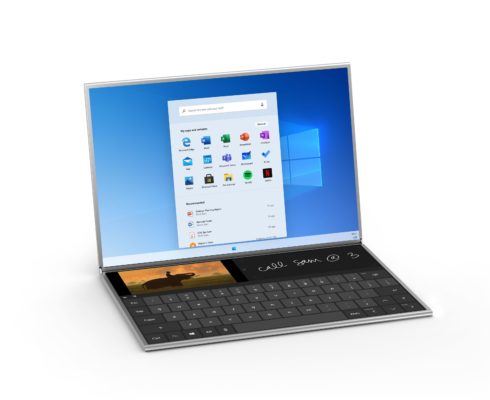 Surface Neo mit virtueller Tastatur und Windows 10X