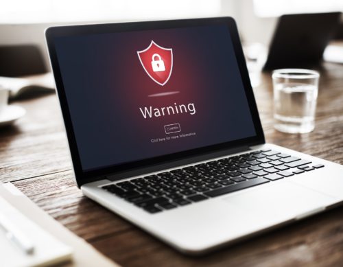 Malware-Warnung auf Notebook