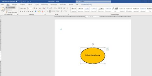 MindMap in Word erstellen Ellipse anpassen