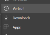 Verlauf in Edge anzeigen